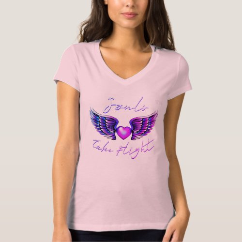 Souls Take Flight BellaCanvas Jersey V_Neck T_Shirt