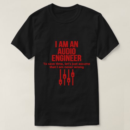 SoundAudio Engineer BlackRed T_Shirt
