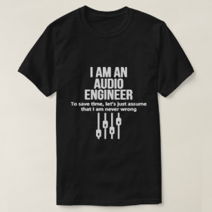 Sound/Audio Engineer Black/White Pro Tools T-Shirt