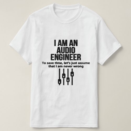 SoundAudio Engineer BlackWhite T_Shirt