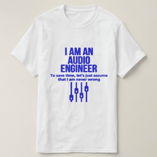 SoundAudio Engineer BlueWhite T_Shirt