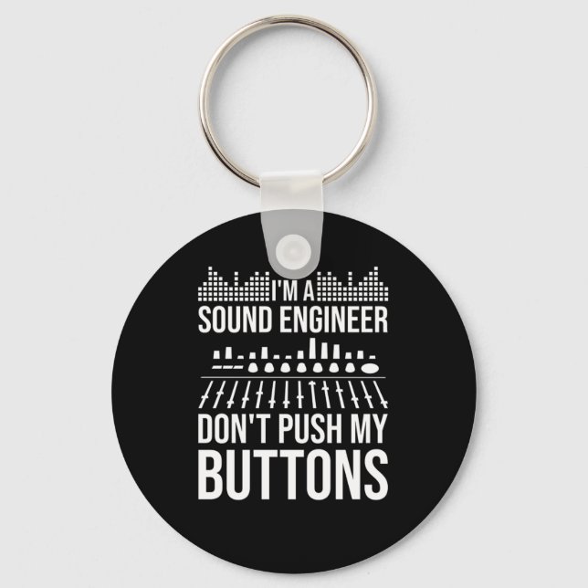 Sound Audio Engineer Music Producer Keychain (Front)