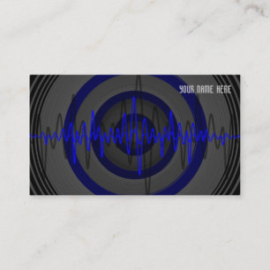 Sound Blue Dark business card template