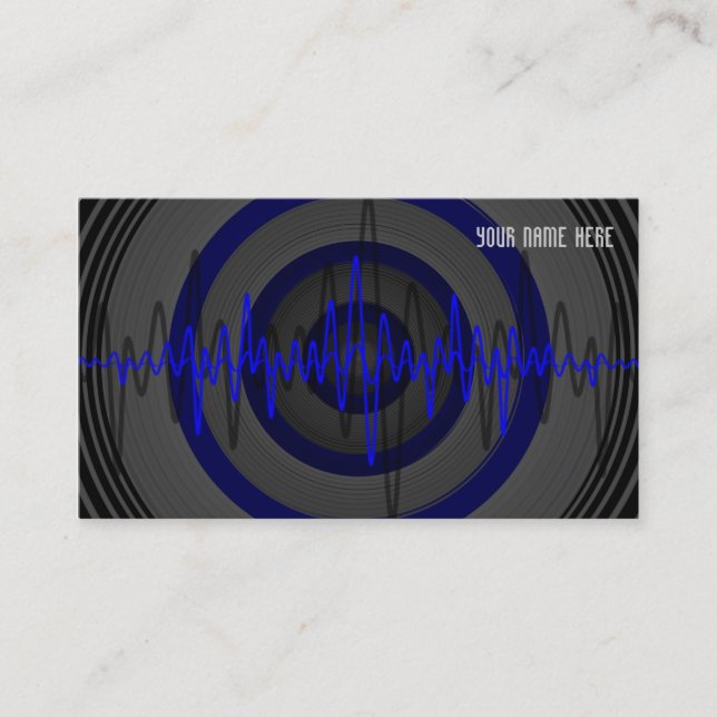 Sound Blue Dark business card template (Front)