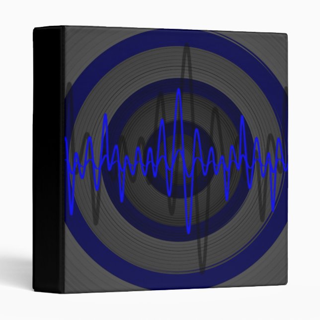 Sound Blue Dark ring binder black (Front/Spine)