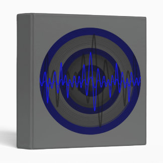Sound Blue Dark Round binder grey