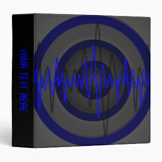 Sound Blue Dark 'Your Text' binder black
