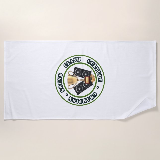 SOUND CLASH- Beach Towel (Front)