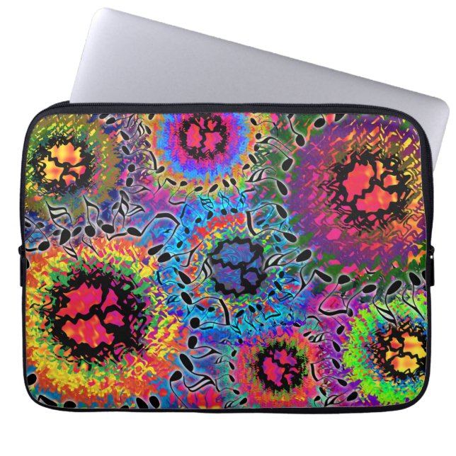 Sound Colors Psychedelic Laptop Sleeve (Front)