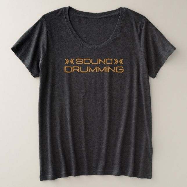 Sound Drumming Women's Plus T-shirt (Design Front)
