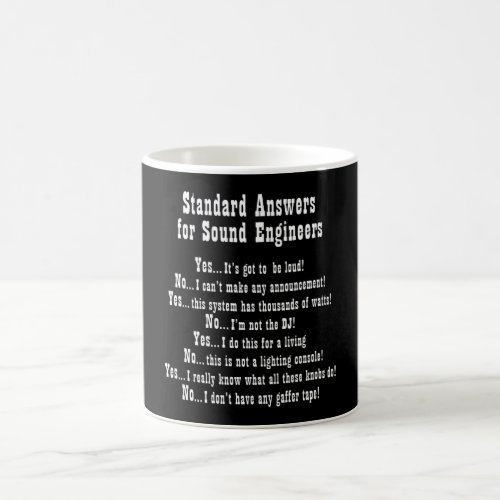 SOUND ENGINEER ANSWERS Sound Guy Audio Engineering Coffee Mug