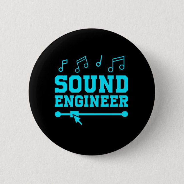 Sound Engineer Audio Engineer Music Profession Gif Button (Front)