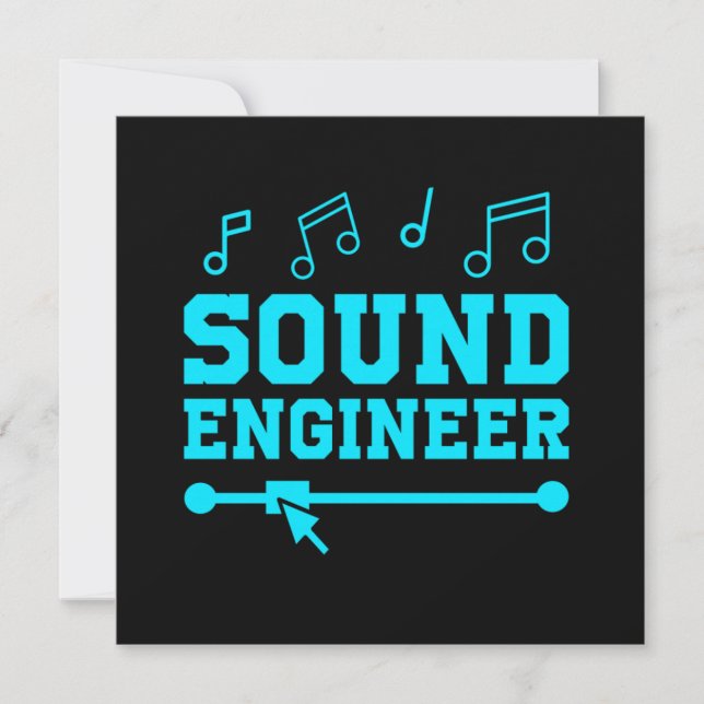 Sound Engineer Audio Engineer Music Profession Gif Invitation (Front)