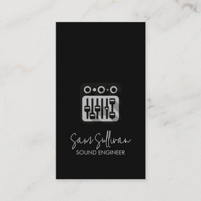 Sound Engineer Audio Engineering Business Card (Front)
