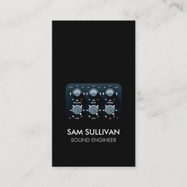 Sound Engineer Audio Engineering Business Card (Front)