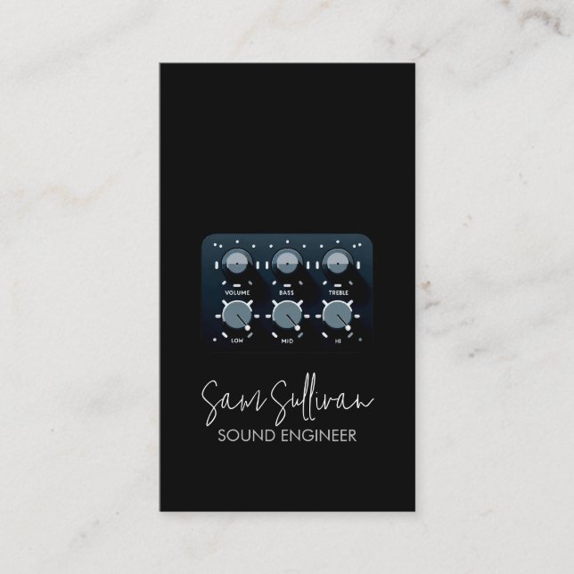 Sound Engineer Audio Engineering Business Card (Front)