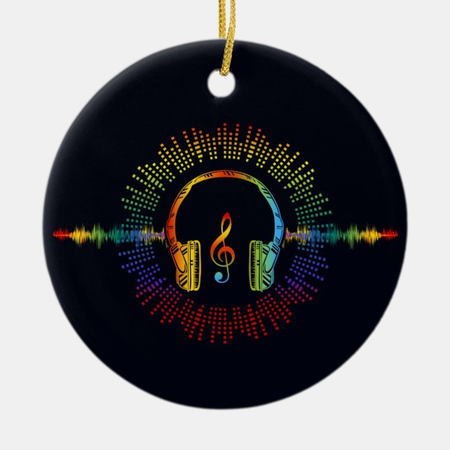 Sound Engineer Audio Wave Audio Engineer Music Ceramic Ornament (Front)