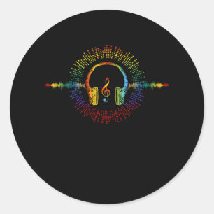 Sound Engineer Audio Wave Audio Engineer Music Classic Round Sticker