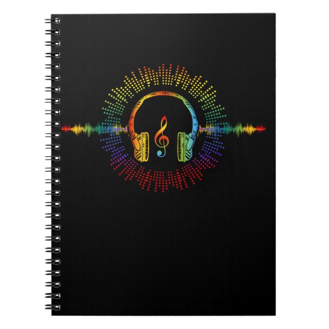 Sound Engineer Audio Wave Audio Engineer Music Notebook (Front)