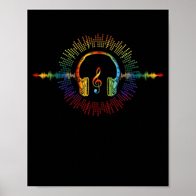 Sound Engineer Audio Wave Audio Engineer Music Poster (Front)