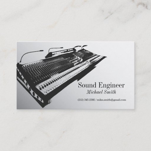 Customizable Sound Engineer Business Card