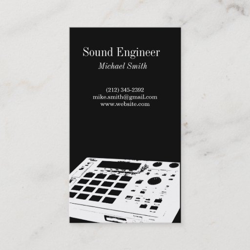Customizable Sound Engineer Business Card