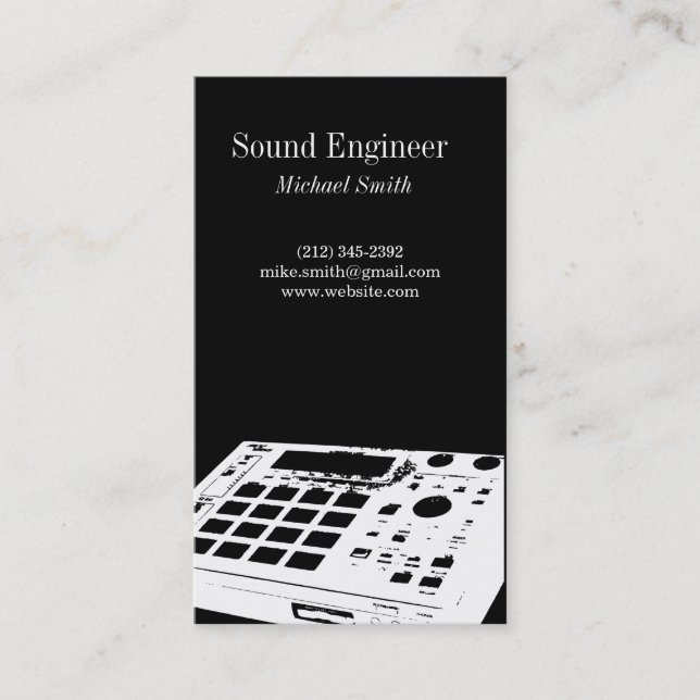 Sound Engineer Business Card (Front)