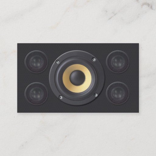 Customizable Sound Engineer Business Card Loud Speakers