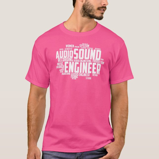 Sound Engineer Idea Cloud Music Audio Engineer Pro T-Shirt (Front)