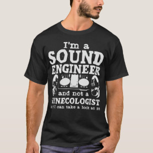 Sound Engineer Joke Gynecologist Pun Audio T-Shirt