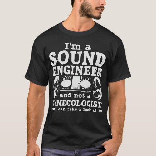 Sound Engineer Joke Gynecologist Pun Audio T_Shirt
