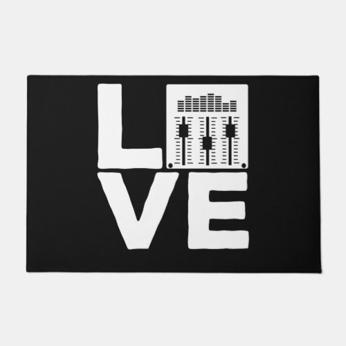 Sound Engineer Love Mixer Soundboard Audio Music Doormat