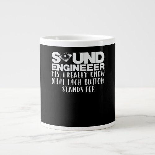 Sound Engineer Mixer Joke Turntable Audiophile Giant Coffee Mug