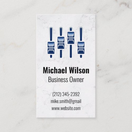 Sound Engineer  Mixer  Marble Background Business Card
