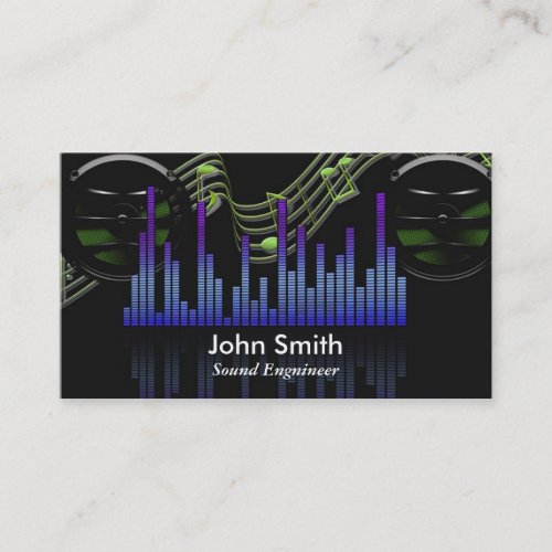 Sound Engineer or freelance music producer studio Business Card