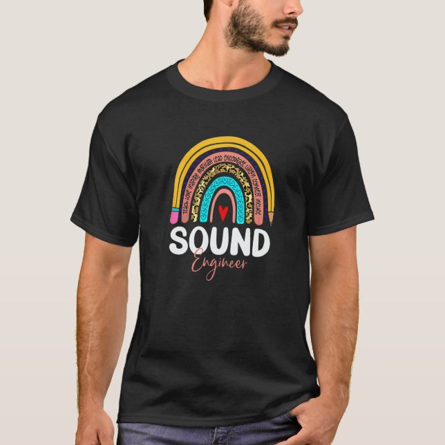 Sound Engineer Rainbow News Media Production Commu T-Shirt (Front)