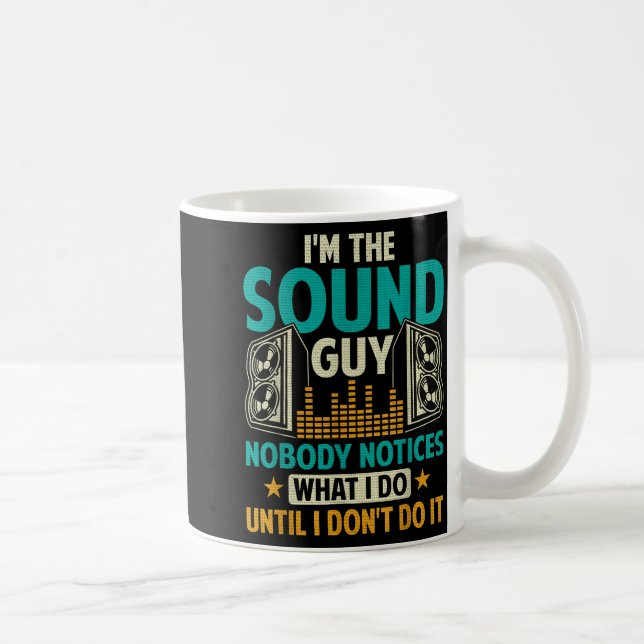 Sound Engineer Tech Husband Dad Funny Dj Disc Jock Coffee Mug (Right)