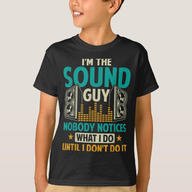 Sound Engineer Tech Husband Dad Funny Dj Disc Jock T-Shirt (Front)