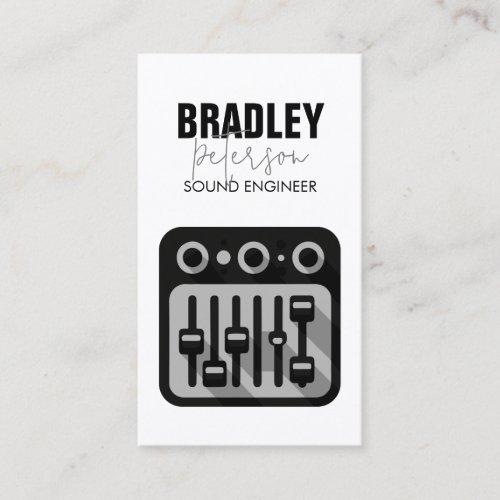 Sound Engineering Audio Engineer Business Card