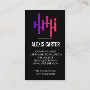 Sound Equalizer Producer Business Card