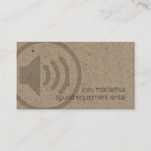 Sound Equipment Rental Bold Speaker Icon Music Business Card