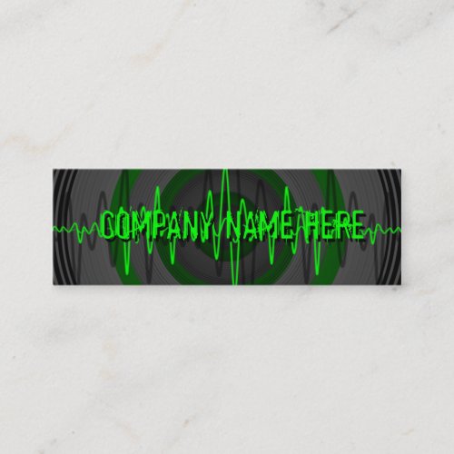 Sound Green Dark business card template skinny