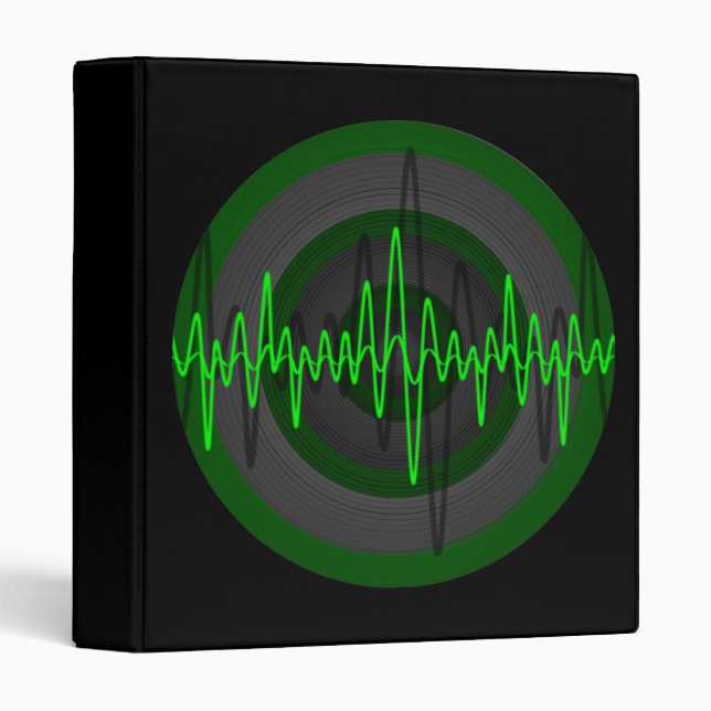 Sound Green Dark Round ring binder black (Front/Spine)