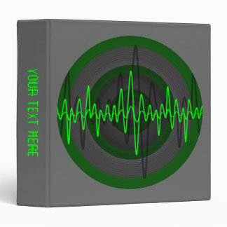 Sound Green Dark Round 'Your Text' binder grey