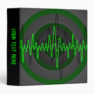 Sound Green Dark 'Your Text' binder black