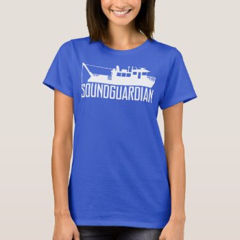 Sound Guardian Womens Navy Blue T-shirt by Sound_Guardian at Zazzle