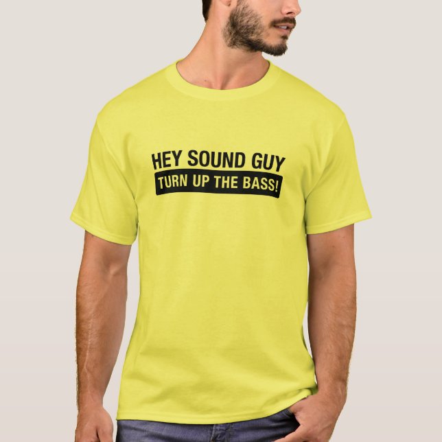 Sound Guy Bass Concert Shirt for Bassists (Front)