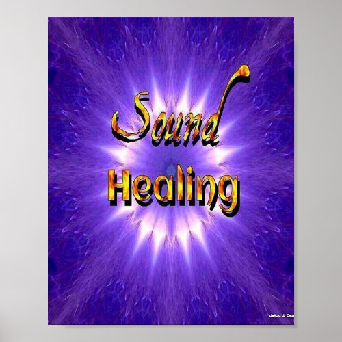 Sound Healing Colorful Sacred Geometry Mandala Poster