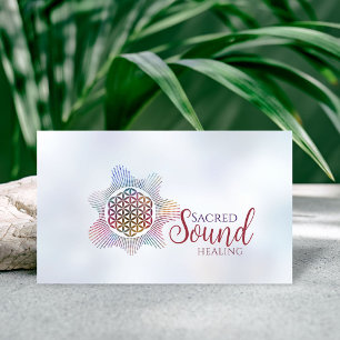 Sound Healing Flower of Life Sacred Geometry Business Card