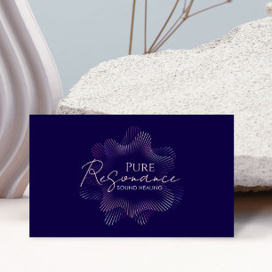 Sound Healing Practitioner Resonance Wave Business Card